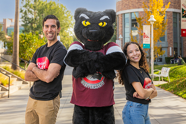 Pete the Panther with Emily and Aria