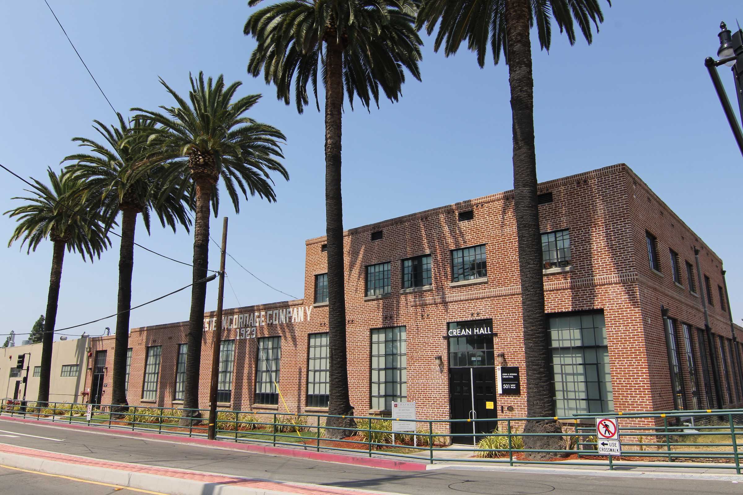 Outside of Crean Hall at Chapman University