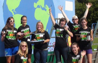Students performing community service