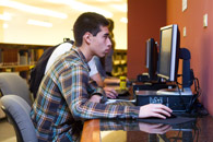 student at computer