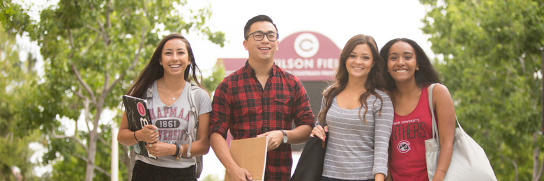 Chapman Students walking on campus