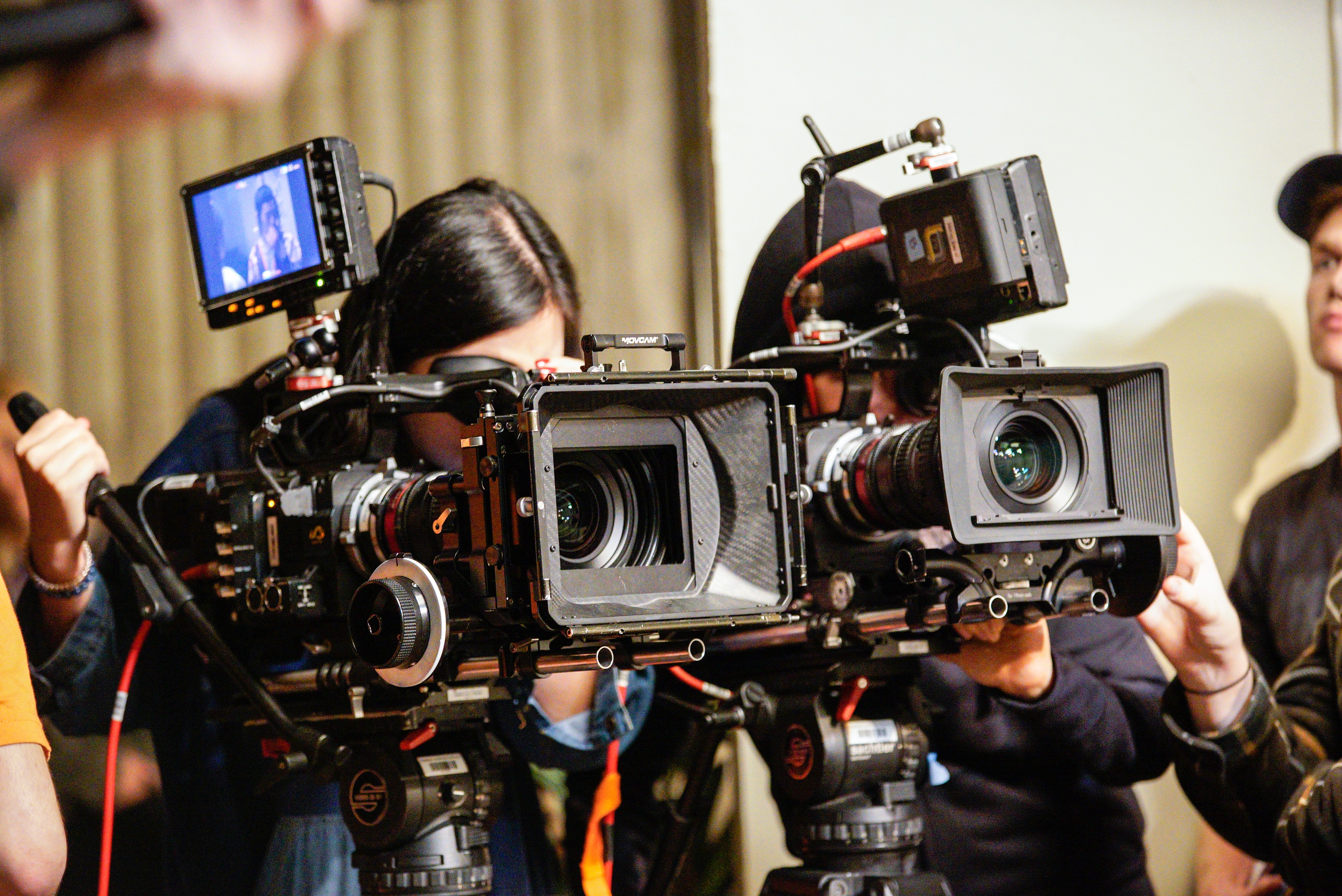 chapman students with camera