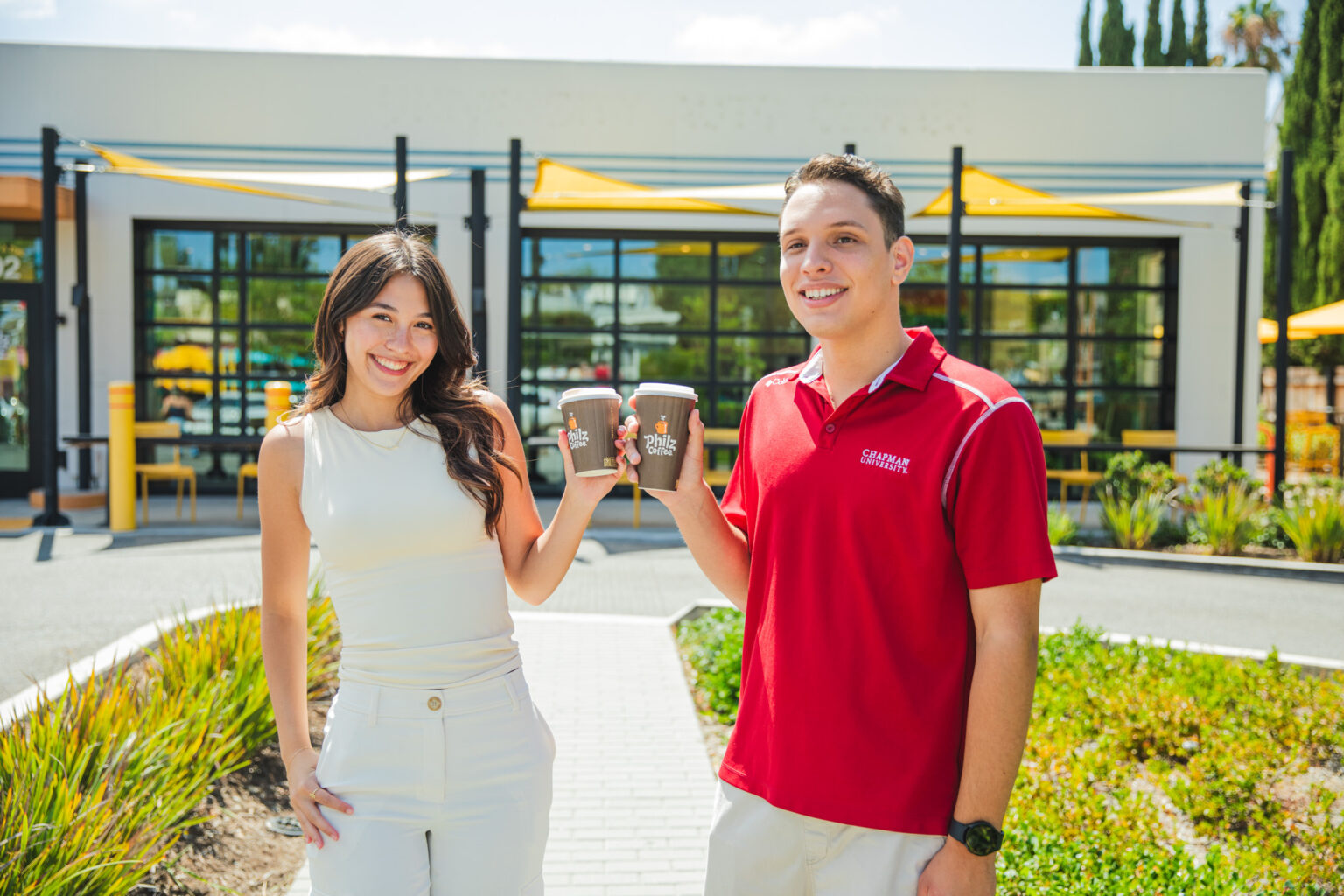 People walking downtown