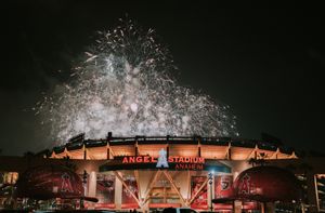 Fireworks at Angel Stadium.
