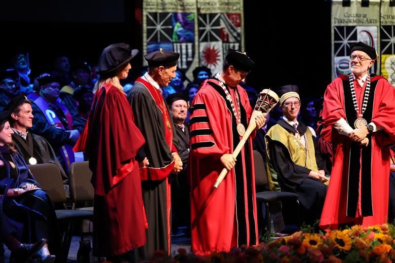 President Parlow at the ceremony