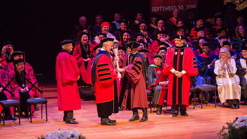 Passing the Mace to Daniele Struppa