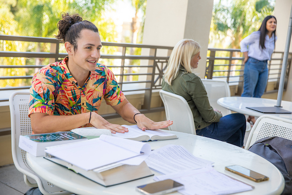 Student in an advising session