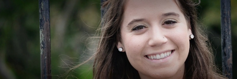 A Chapman student smiles as she enters the Honors Program.