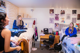 Students in their dorm room