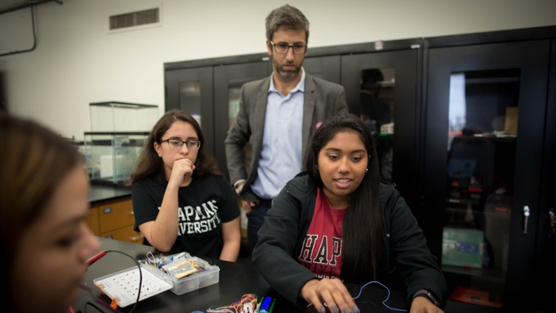 STEM students at Chapman