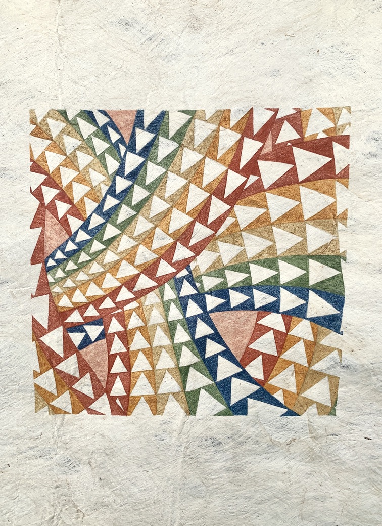 rainbow pattern on paper