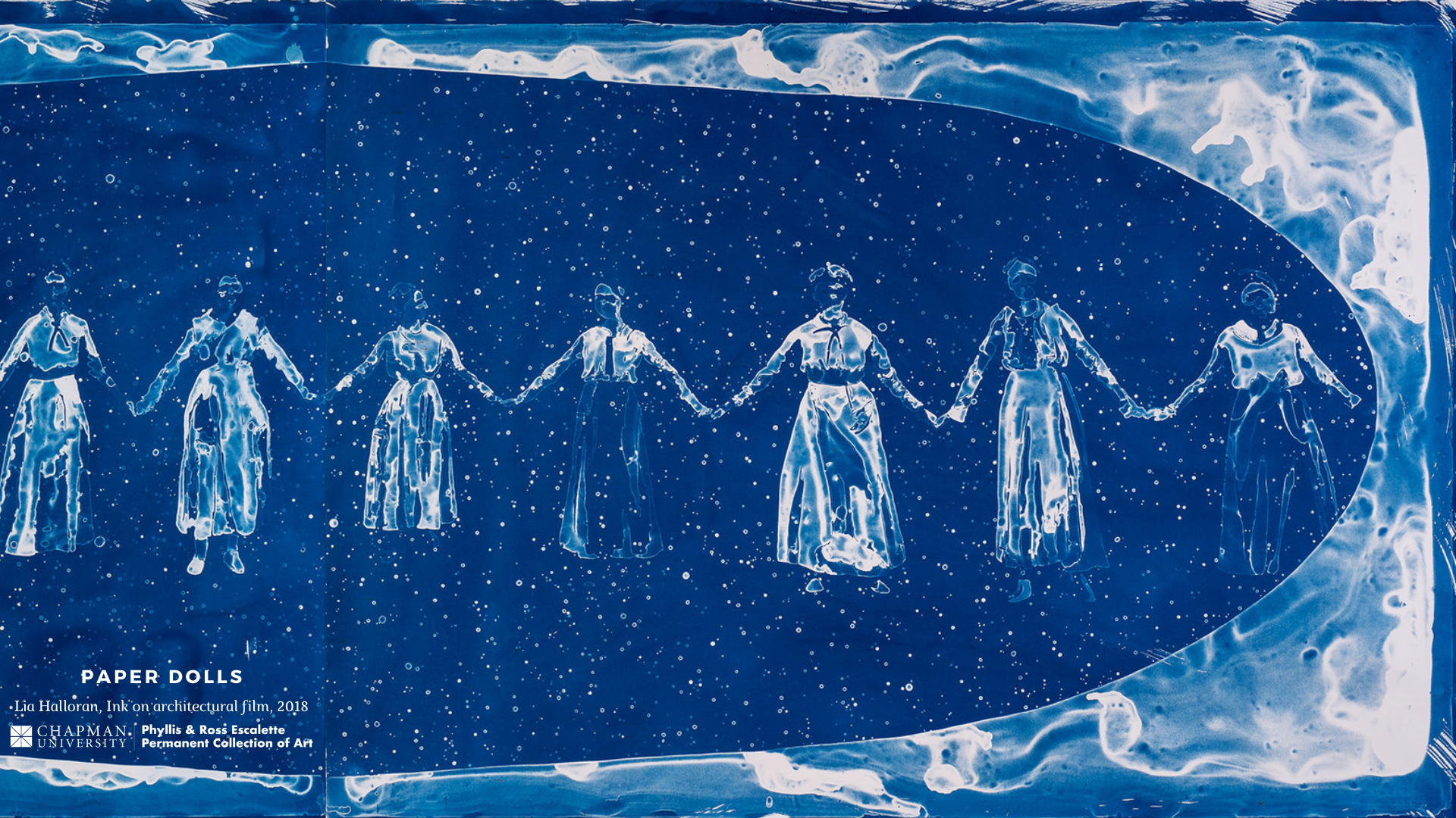 cyanotype of women holding hands