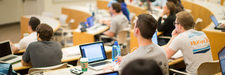 business students in class at Chapman University