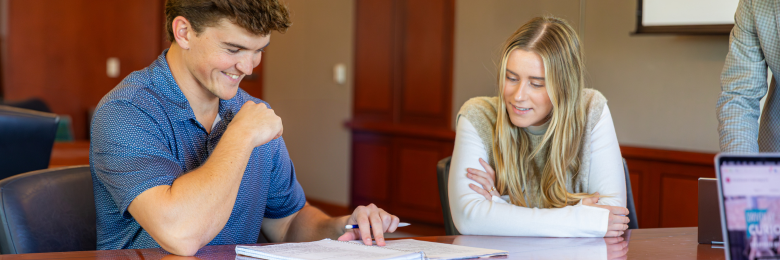 Students gathered in the Janes Financial Center