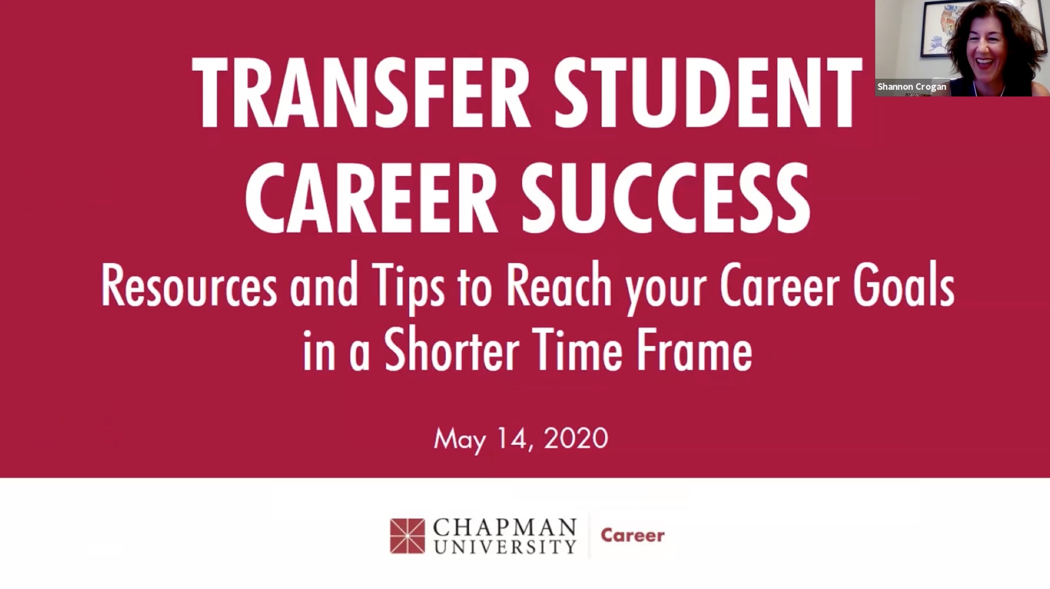 preview of video Transfer Student Career Success: Resources and Tips to Reach your Career Goals in a Shorter Time Frame