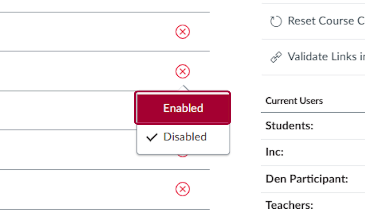 Click on Enabled. It should now show a green checkmark. 