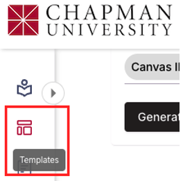 red box around Templates icon