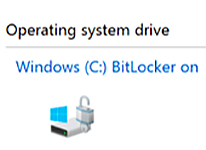 bitLocker on user's computer screen