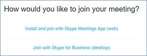 Prompt asking how would you like to join your meeting?