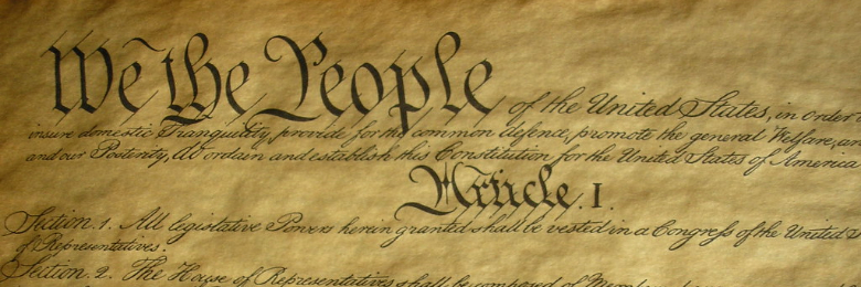 Image of the preamble to the Constitution of the United States