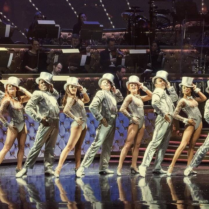 Joe Chantry performing with other dancers onboard a cruise ship