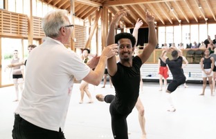 student and teacher in workshop