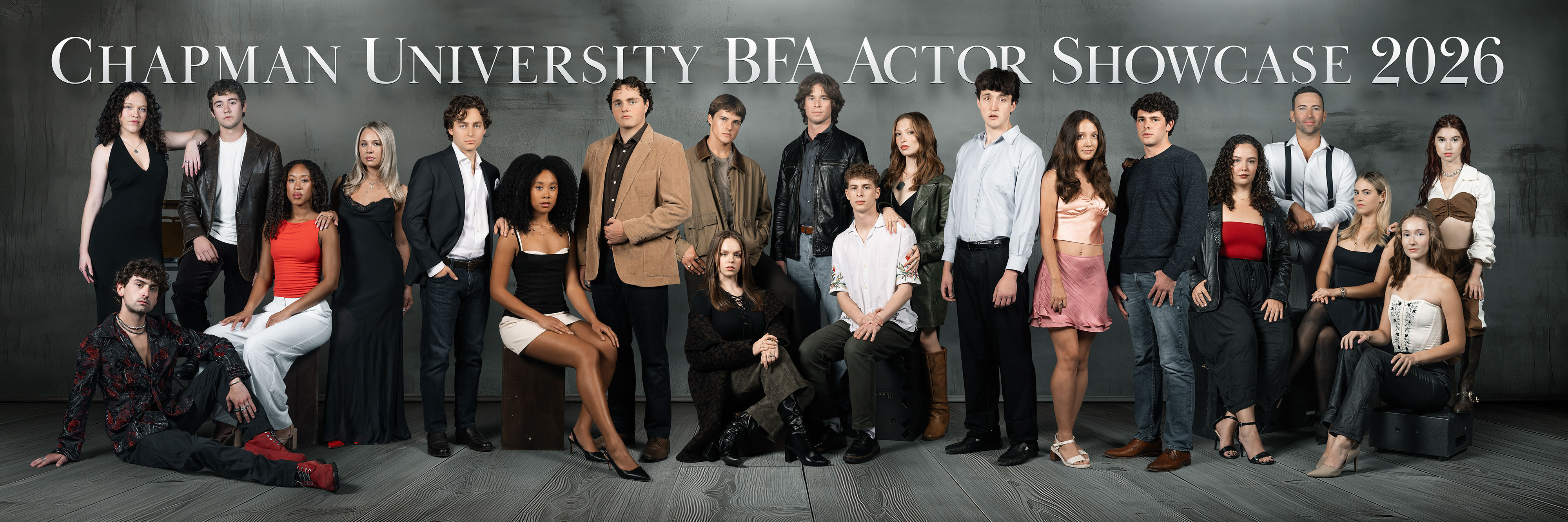 Banner image of all BFA Acting grads for 2026