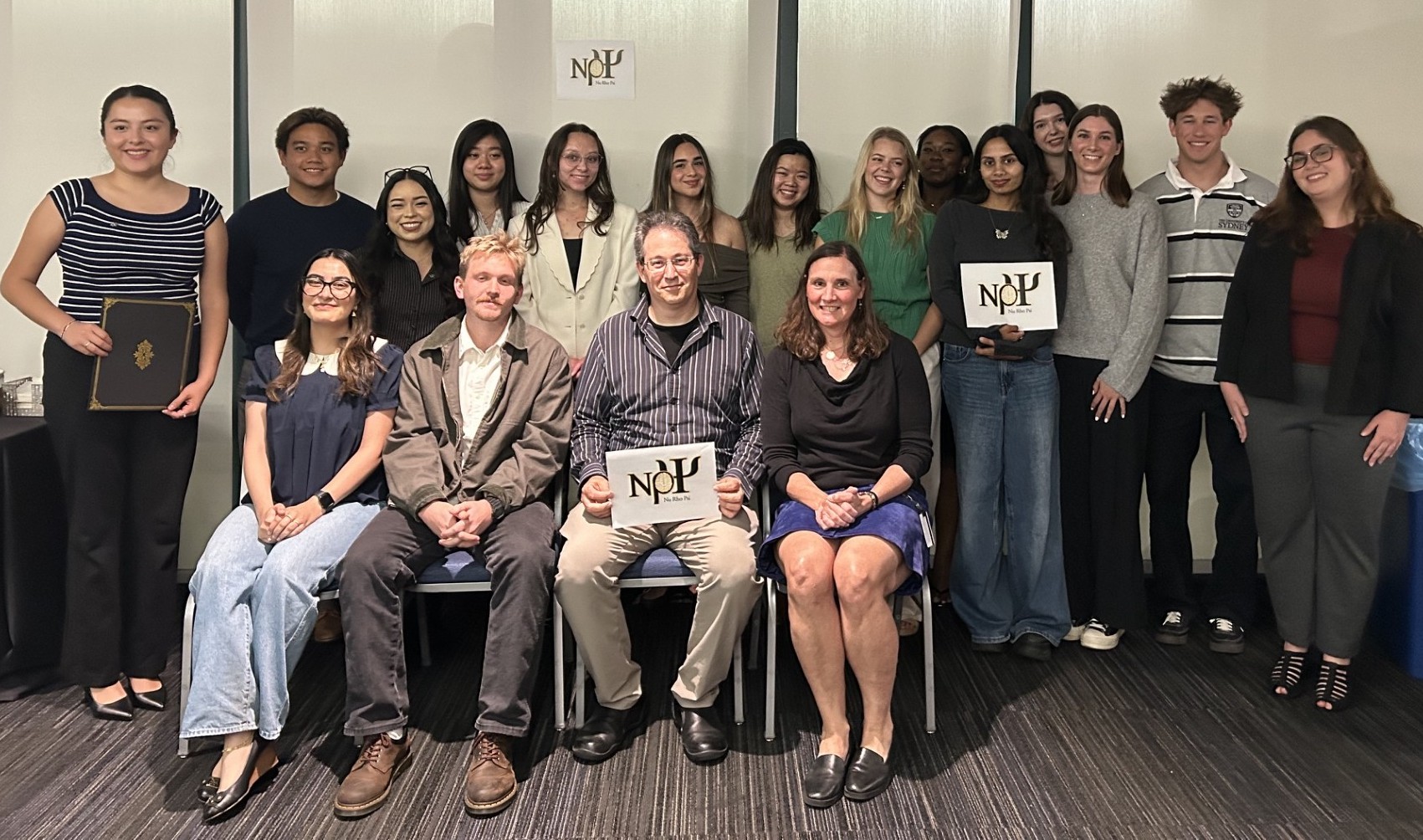 Delta chapter of Nu Rho Psi, the national neuroscience honor society. The first inductees were honored on April 13, 2026.