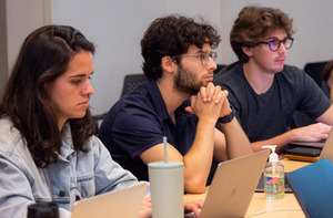 Students in a classroom.