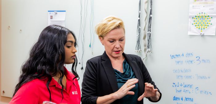 Professor Zed Seyhr Teaching a Student