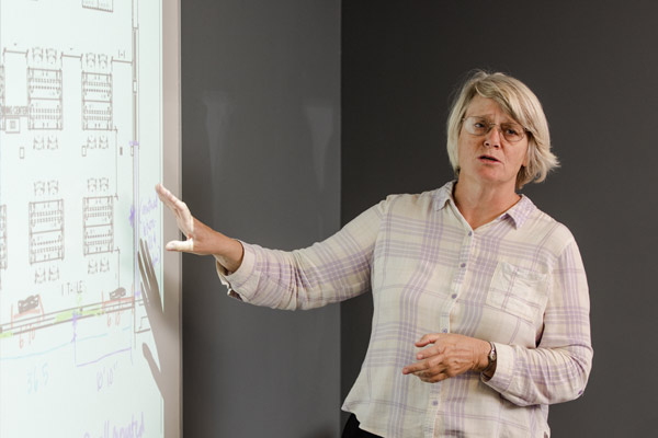 faculty presenting data