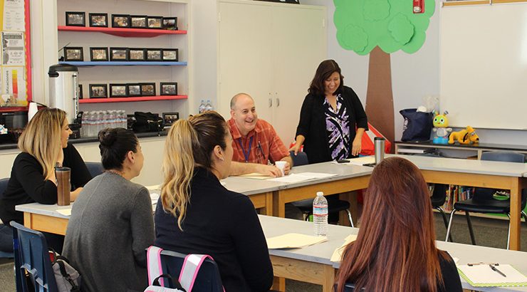 ePrize project team of 5 teachers in a middle school classroom