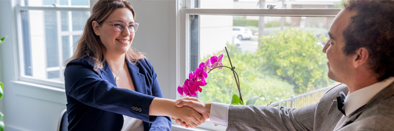 Employer partner engaging students at Chapman Career Fair