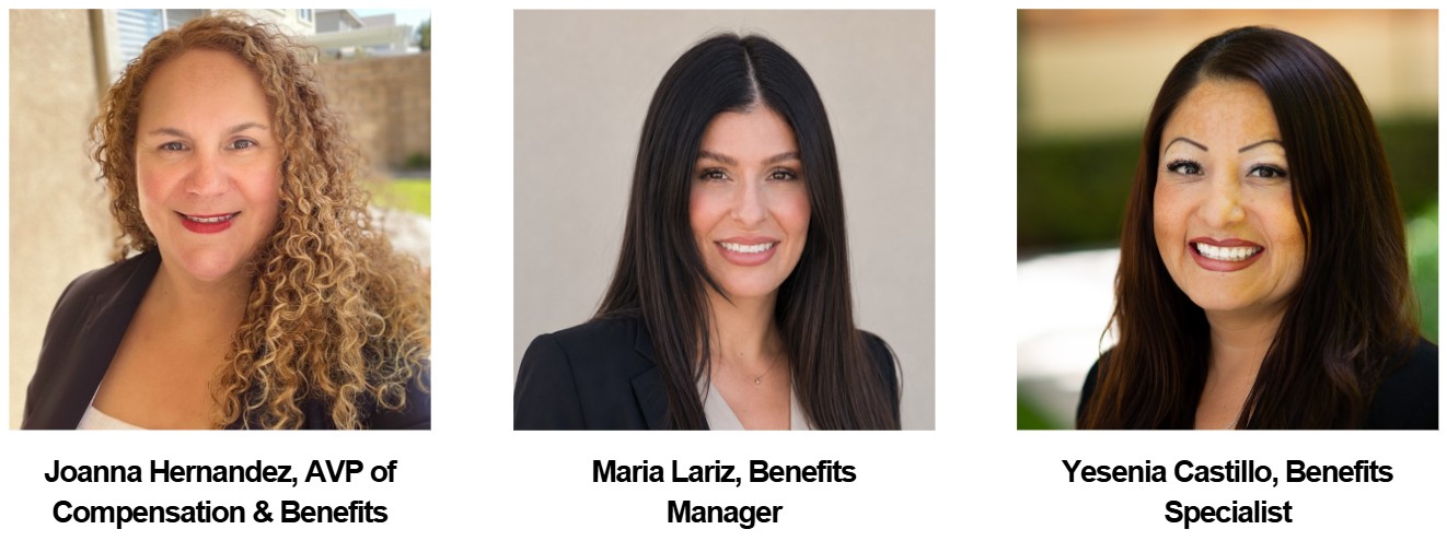 benefits team headshots and titles