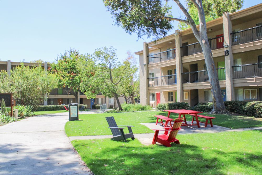 Davis lawn and courtyard