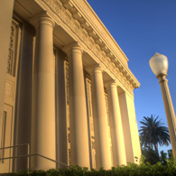 Memorial Hall at night