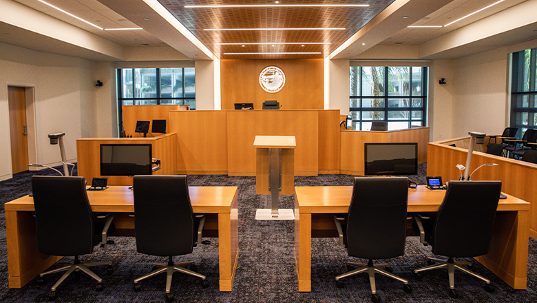 Fowler School of Law professor teaching a class