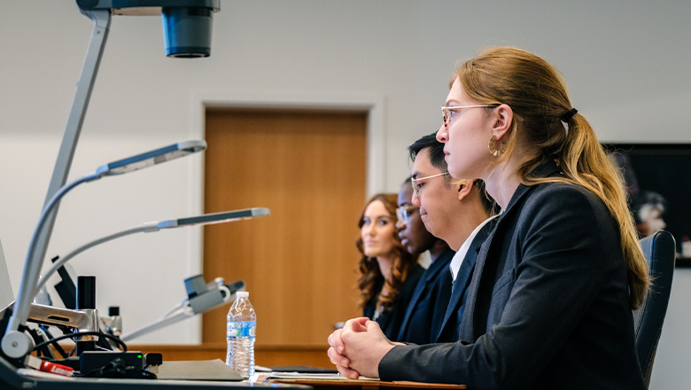 Fowler School of Law professor teaching a class