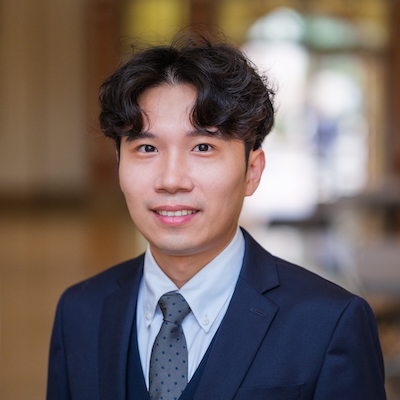 Photo of Fowler School of Law Student amking a trstimonial statement