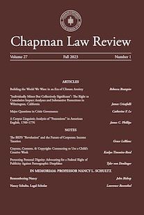 Chapman Law Review Volume 25