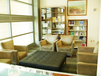Alumni Alcove in the Leatherby Libraries