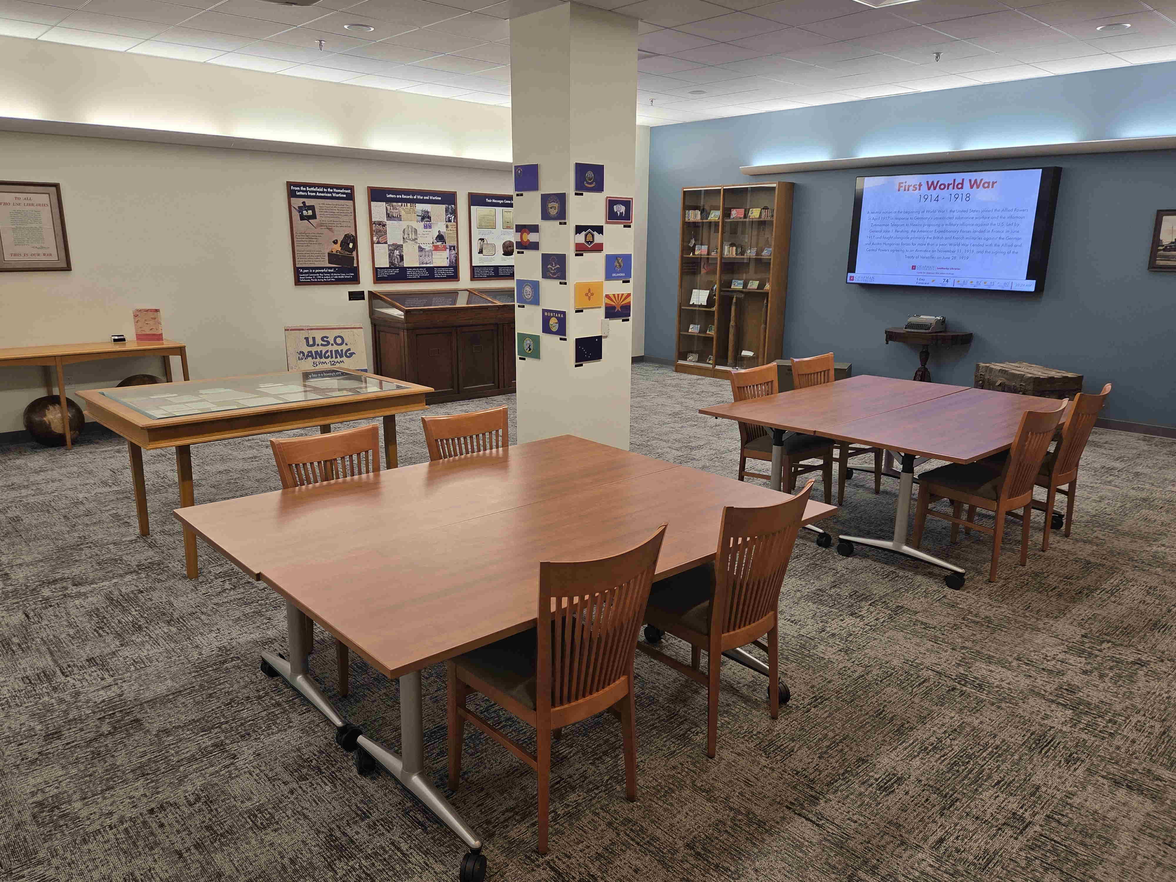 View of thee Archives study space.