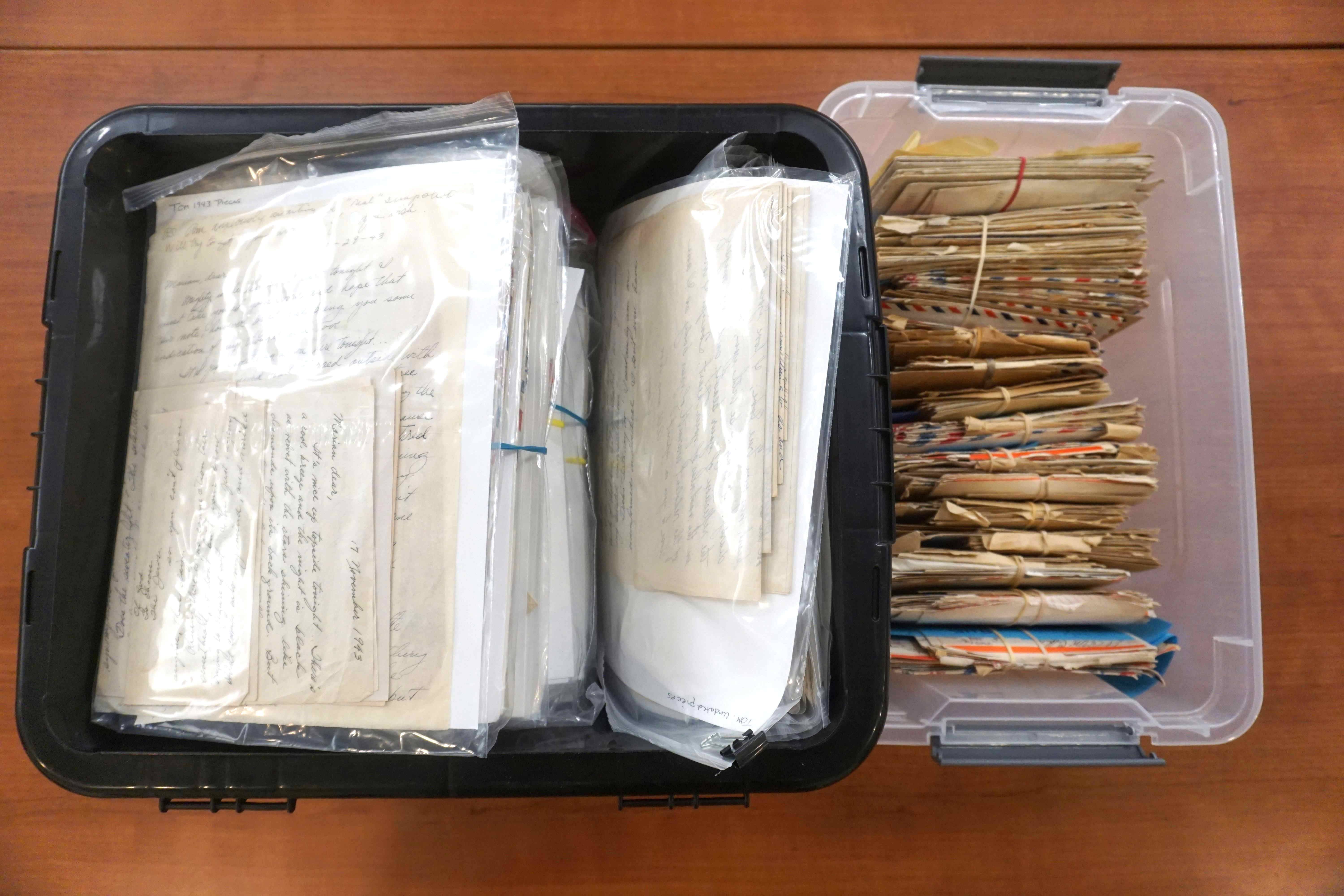 War letters in containers