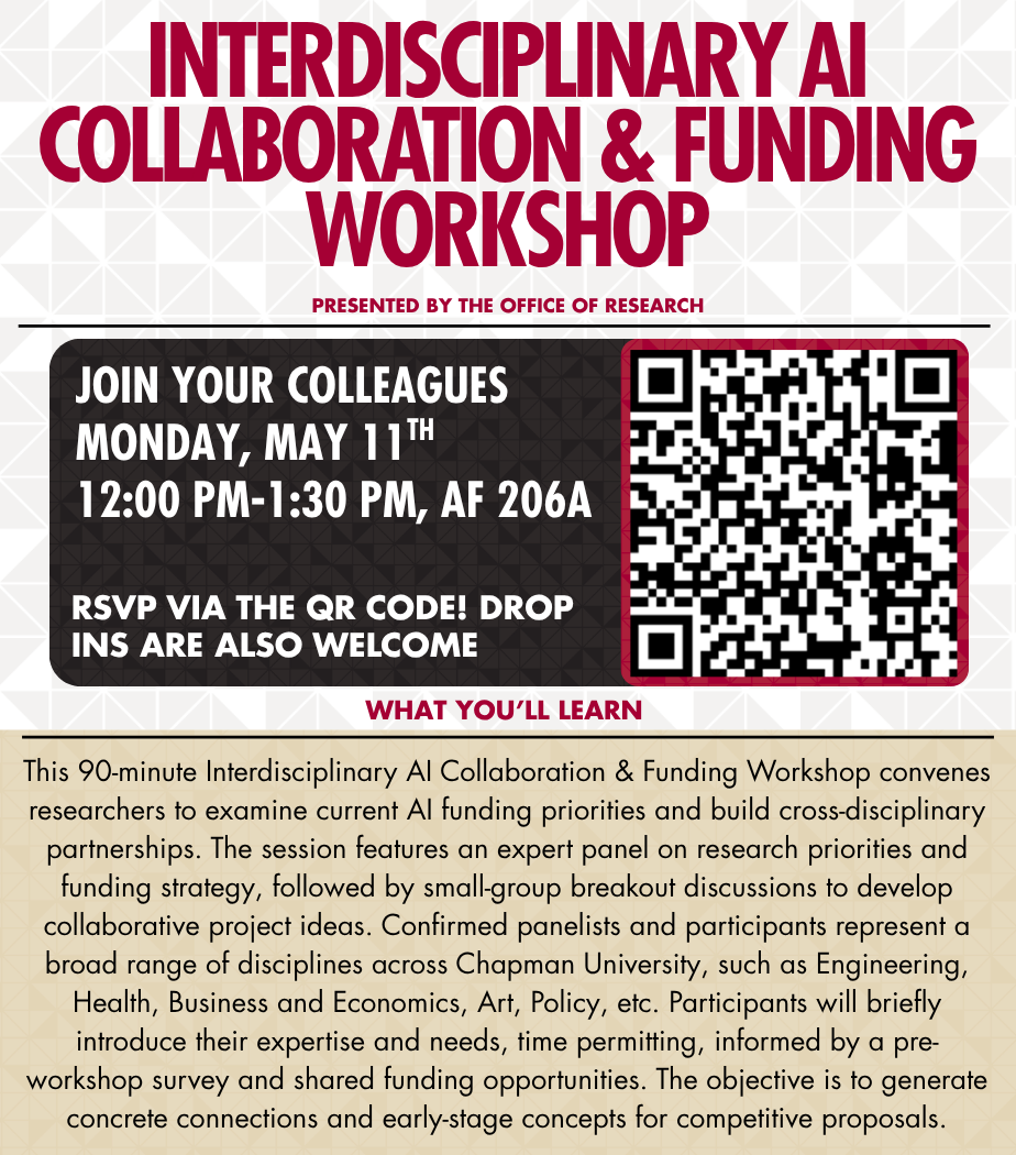Flyer for the Interdisciplinary AI Workshop