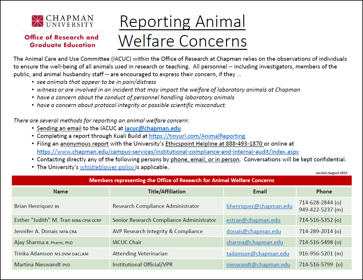 Reporting Animal Welfare Concerns contact tree