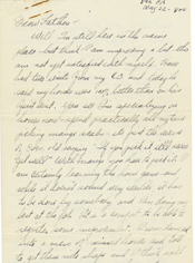 War letter home from Stan Chapman