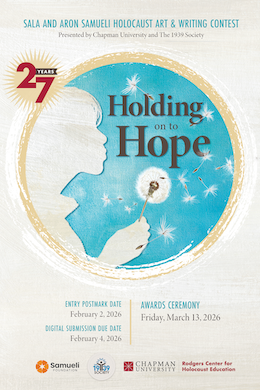 contest poster showing a child blowing dandelion seeds