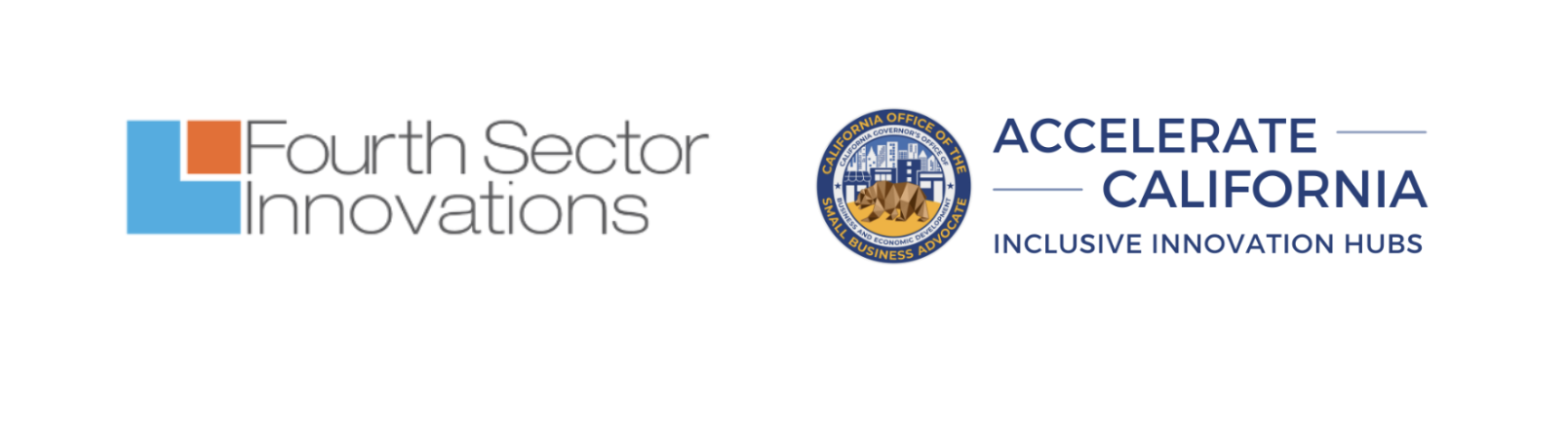 California Office of the Small Business Advocate logo and 4th Sector Innovations Logo