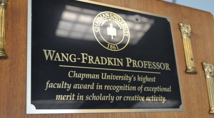 wang fradkin professor award plaque