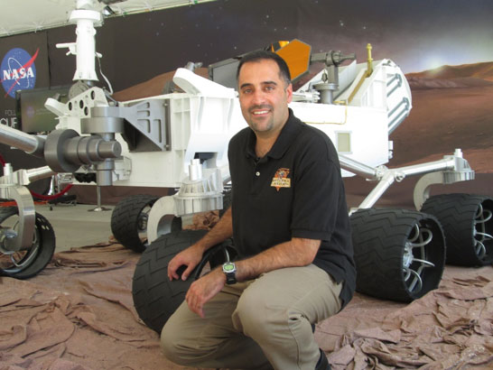 nasa rover with scientist